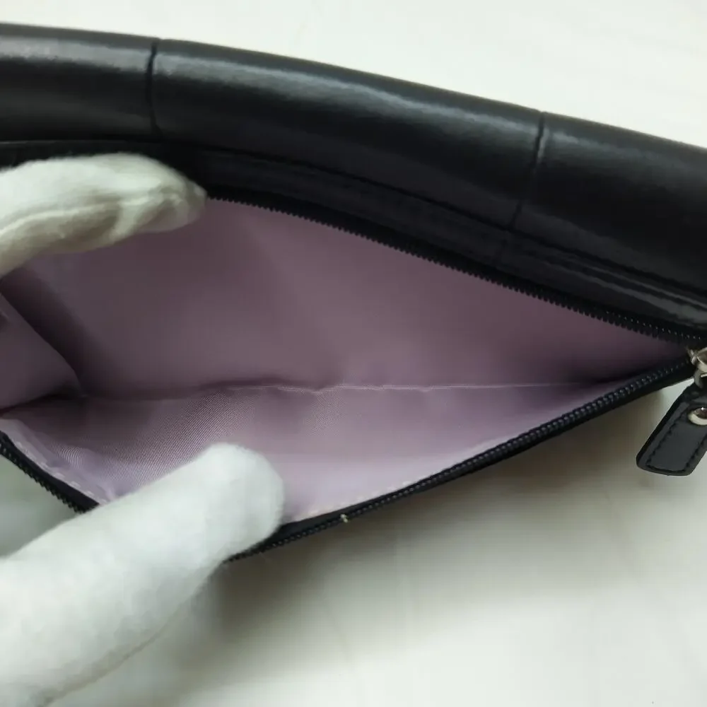 Coach Kristin Black Leather Flap Closure Credit Card ID Window Trifold Wallet - Picture 9 of 16